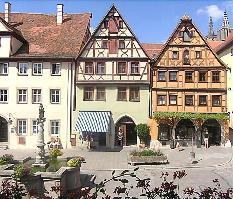 Historik Hotel Gotisches Haus Garni Rothenburg ob der Tauber Dış mekan fotoğraf